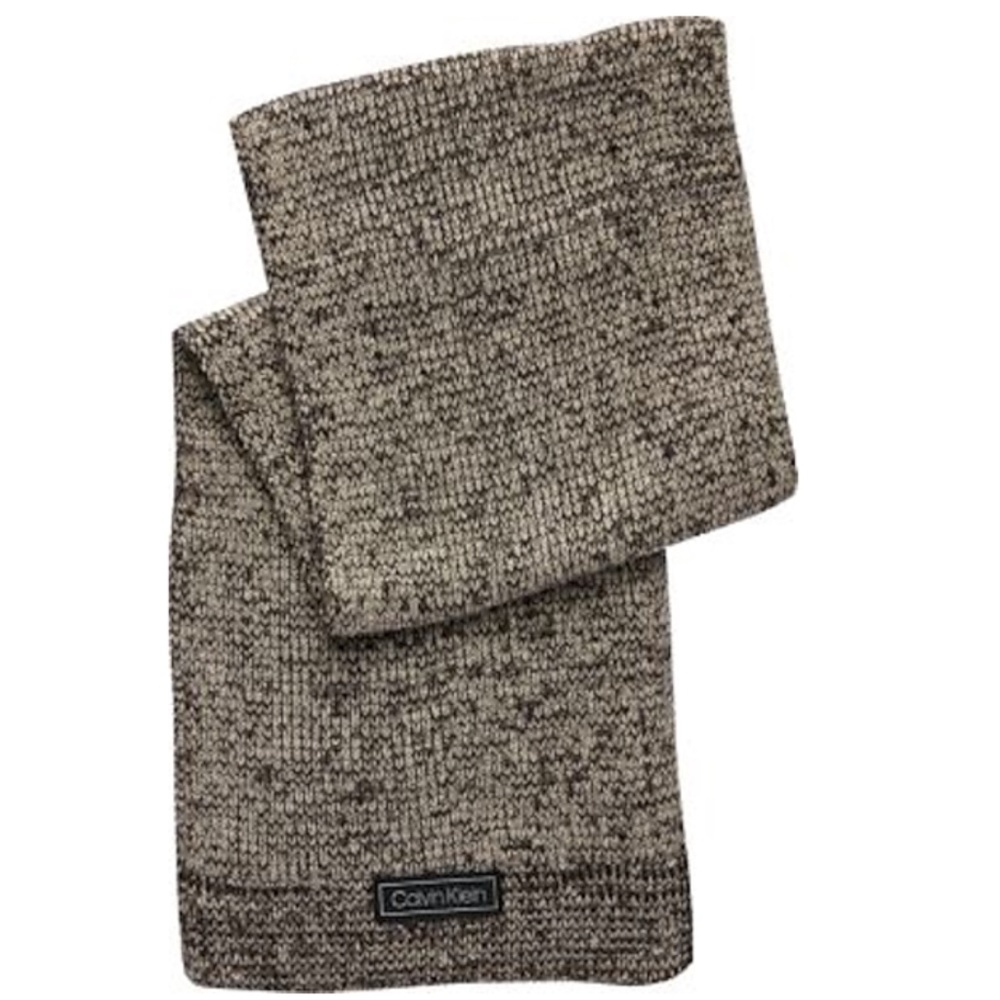 Calvin Klein ☃️ Knit Scarf ❄️ Black & Tan